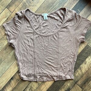 Bozzolo Cropped Ripped Basic Tee